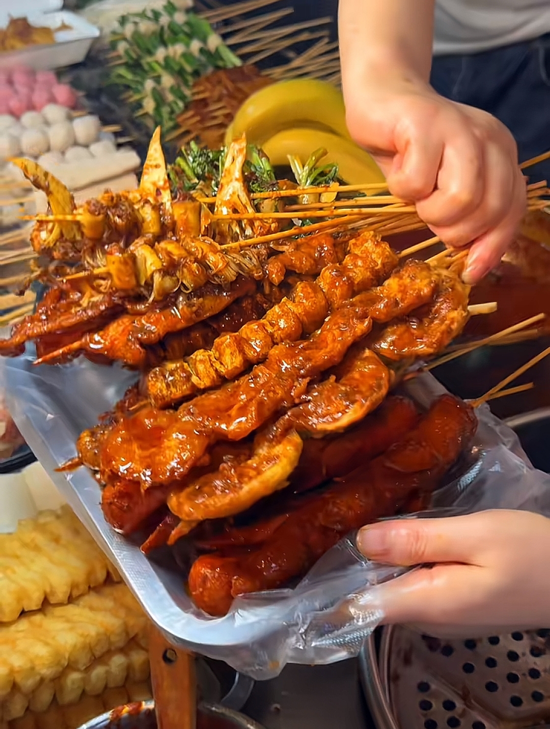 夜市的美食摊
